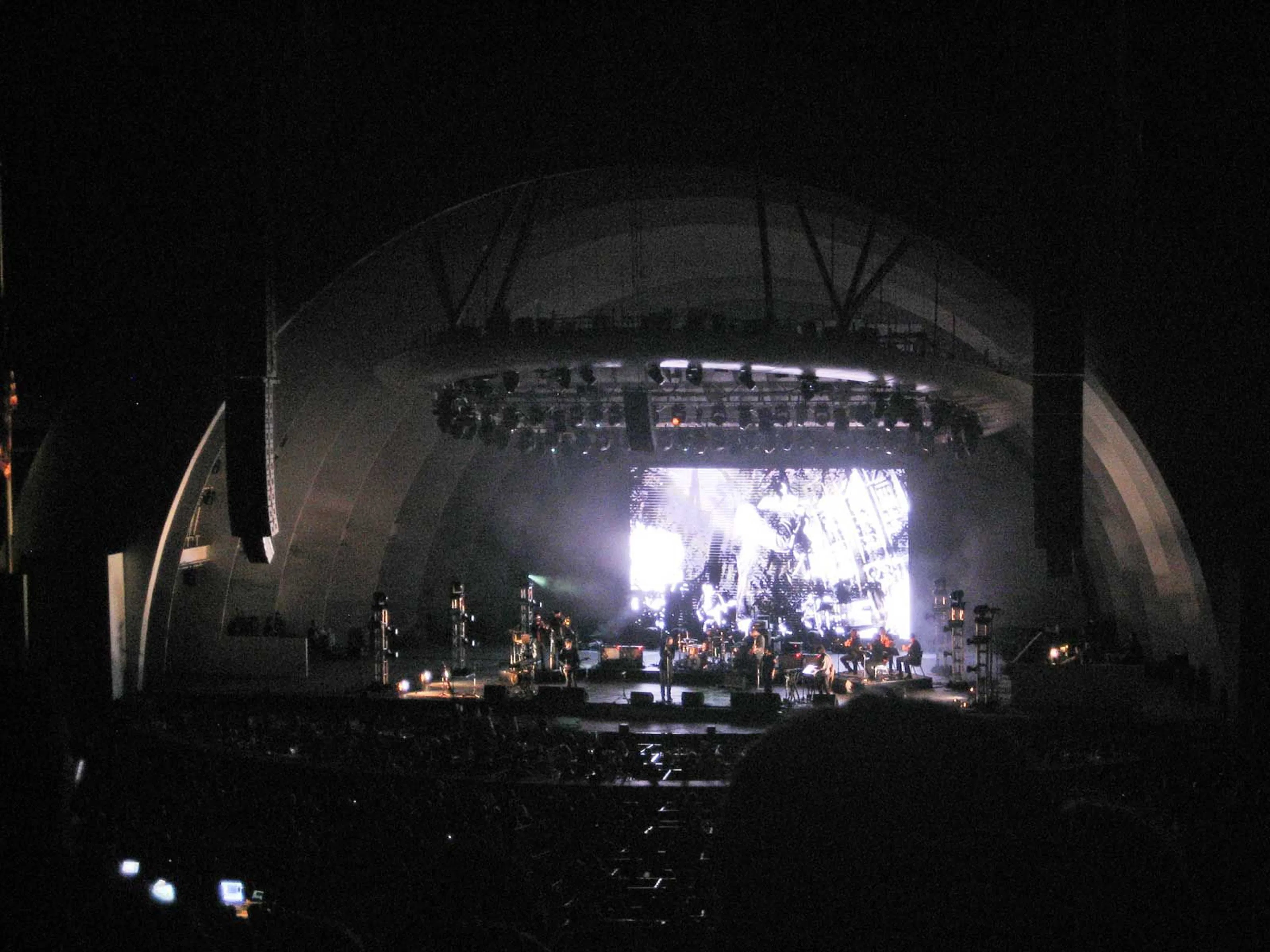 View from the "rafters" at the Hollywood Bowl in September, 2011